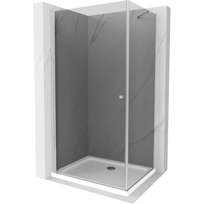 Mexen Pretoria разклонение душ кабина 70 x 100 см, графит, хром + душ тава Flat