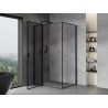 Mexen Mist T душ кабина отваряща се ляво 85 x 100 см, черна рамка, черна