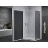 Mexen Pretoria душ кабина с отваряща се врата 70 x 120 см, графит, хром + корито Flat