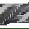 Mexen Pretoria отваряща се душ кабина 80 x 120 см, графит, хром + плитка Flat - 852-080-120-01-40-4010