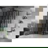 Mexen Mist T кабина за душ лява 80 x 80 см, черна мрежа, черна - 8A4T-080-080-70-77-L