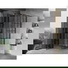 Mexen Mist T кабина за душ лява 80 x 80 см, черна мрежа, черна - 8A4T-080-080-70-77-L