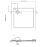 Mexen Pretoria отваряща се душ кабина 80 x 80 см, графит, хром + корито Flat
