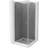 Mexen Pretoria душ кабина с отваряща се врата 90 x 90 см, графит, хром + корито Flat