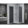 Mexen Pretoria душ кабина с отваряща се врата 90 x 90 см, графит, хром + корито Flat