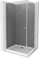 Mexen Pretoria душ кабина с врати 90 x 100 см, графит, хром + плоска вана