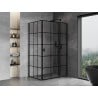 Mexen Mist T душ кабина шарнирна дясна 120 x 90 см, черна решетка, черна - 8A4T-120-090-70-77-P