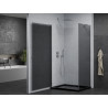 Mexen Pretoria отваряема душ кабина 70 x 90 см, графит, хром + корито Flat, черен
