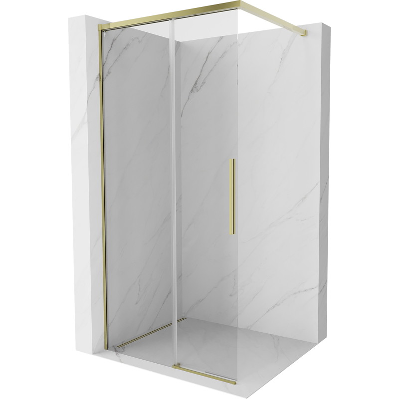 Mexen Rox душ-преграда Walk-in 80 x 200 см, прозрачно 8 мм, златно - 8C2-080-003-50-00