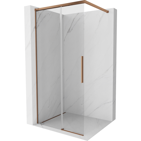 Mexen Rox преграда за душ Walk-in 75 x 200 cm, прозрачен 8 mm, розово злато - 8C2-075-003-60-00