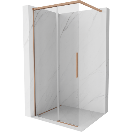 Mexen Rox душ панел Walk-in 70 x 200 см, прозрачна 8 мм, матирана мед - 8C2-070-003-65-00