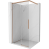 Mexen Rox душ панел Walk-in 110 x 200 см, прозрачен 8 мм, четкан мед - 8C2-110-003-65-00