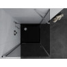 Mexen Pretoria душ кабина с въртяща се врата 80 x 80 см, графит, хром + корито Flat,
