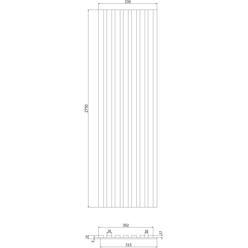 Mexen Lam-F проба на стенни акустични ламели, филц 6 мм, Бял Гланц - S105-054-S