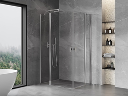 Mexen Mist Duo душ кабина отваряща се 75 x 70 см, прозрачна, хром - 8A4-075-070-01-00