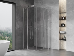 Mexen Mist Duo ъглова душ кабина 75 x 75 cm, прозрачна, хром - 8A4-075-075-01-00