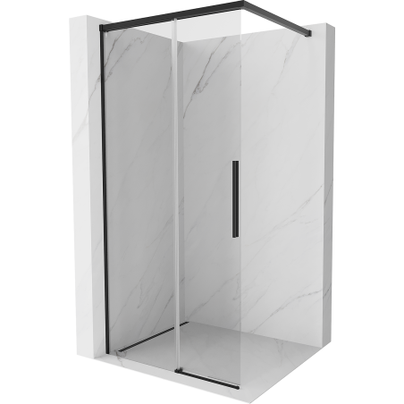 Mexen Rox душ кабина Walk-in 80 x 200 см, прозрачна 8 мм, черна - 8C2-080-003-70-00