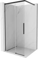 Mexen Rox ванна преграда Walk-in 95 x 200 см, прозрачна 8 мм, черна - 8C2-095-003-70-00