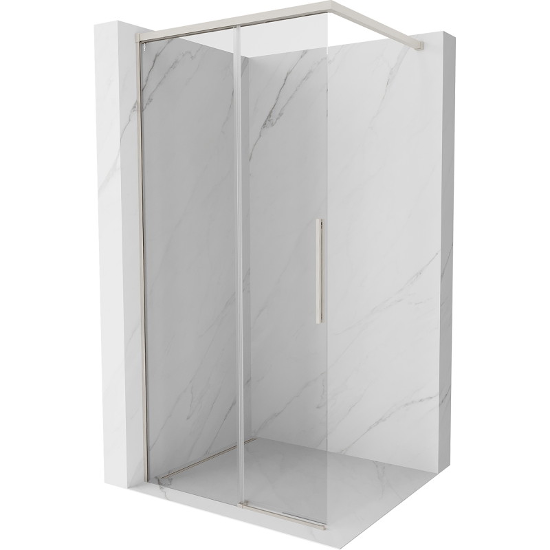 Mexen Rox душ преграда Walk-in 95 x 200 cm, прозрачен 8 mm, четкан никел - 8C2-095-003-97-00