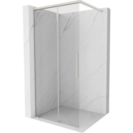 Mexen Rox душ преграда Walk-in 95 x 200 cm, прозрачен 8 mm, четкан никел - 8C2-095-003-97-00
