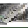 Mexen Mist Duo Душ кабина с крило врата 90 x 80 см, прозрачна, златна - 8A4-090-080-50-00
