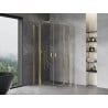 Mexen Mist Duo сгъваема душ кабина 120 x 120 cm, прозрачна, златна - 8A4-120-120-50-00