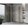 Mexen Mist Duo душ кабина с отварящи се врати 115 x 105 см, прозрачно, златисто матирано - 8A4-115-105-55-00