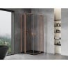 Mexen Mist Duo въртяща се душ кабина 95 x 95 см, прозрачна, четкана мед - 8A4-095-095-65-00