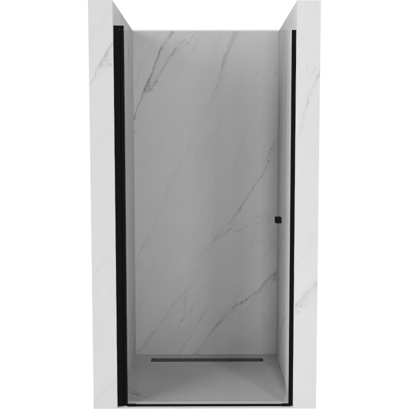 Mexen Pretoria врати за душ кабина, отварящи се, 100 cm, прозрачни, черни - 852-100-000-70-00