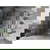 Mexen Mist Duo отваряща се душ кабина 95 x 85 см, прозрачна, черна - 8A4-095-085-70-00