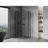 Mexen Mist Duo Душ кабина люлещa се 110 x 110 см, прозрачнa, черна - 8A4-110-110-70-00