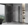 Mexen Mist Duo душ-кабина с отварящи се врати 110 x 90 см, черна рамка, черна - 8A4-110L-090P-70-70