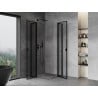 Mexen Mist Duo отваряема душ кабина 110 x 110 см, черна рамка, черна - 8A4-110L-110P-70-70