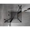 Mexen Mist Duo отваряема душ кабина 110 x 110 см, черна рамка, черна - 8A4-110L-110P-70-70
