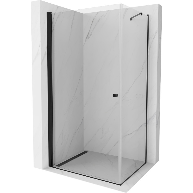 Mexen Pretoria люк за душ кабина 100 x 80 см, прозрачен, черен - 852-100-080-70-00