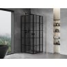 Mexen Mist Duo душ кабина, отваряща се, 90 x 90 см, черна решетка, черна - 8A4-090L-090P-70-77