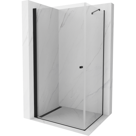 Mexen Pretoria душ кабина с врата 100 x 90 см, прозрачна, черна - 852-100-090-70-00