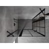 Mexen Mist Duo душ кабина с отваряща се врата 110 x 105 см, черна решетка, черен - 8A4-110L-105P-70-77