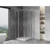 Mexen Mist L Duo отваряща се душ кабина 110 x 110 см, прозрачна, хром - 8A4L-110-110-01-00