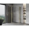 Mexen Mist L Duo въртяща се душ кабина 100 x 95 см, прозрачна, златна - 8A4L-100-095-50-00