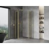Mexen Mist L Duo душ кабина, отваряща се 120 x 120 см, прозрачна, злато матирано - 8A4L-120-120-55-00