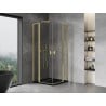 Mexen Mist L Duo душ кабина, отваряща се 120 x 120 см, прозрачна, злато матирано - 8A4L-120-120-55-00