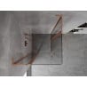 Mexen Mist L Duo душ кабина с люлеещи се врати 90 x 90 см, прозрачна, четкан мед - 8A4L-090-090-65-00