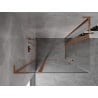 Mexen Mist L Duo отваряща се душ кабина 110 x 90 см, прозрачна, четкан мед - 8A4L-110-090-65-00