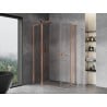 Mexen Mist L Duo въртяща се душ кабина 115 x 90 см, прозрачно, матирана мед - 8A4L-115-090-65-00