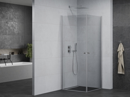 Mexen Pretoria Duo кабина за душ с отваряща се врата, 100 x 100 см, прозрачна, хром - 852-100-100-02-00