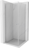 Mexen Pretoria Duo кабина за душ с отваряща се врата, 100 x 100 см, прозрачна, хром - 852-100-100-02-00
