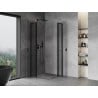 Mexen Mist L Duo отваряща се душ кабина 90 x 90 см, прозрачна, черна - 8A4L-090-090-70-00