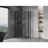 Mexen Mist L Duo отваряща се душ кабина 90 x 90 см, прозрачна, черна - 8A4L-090-090-70-00