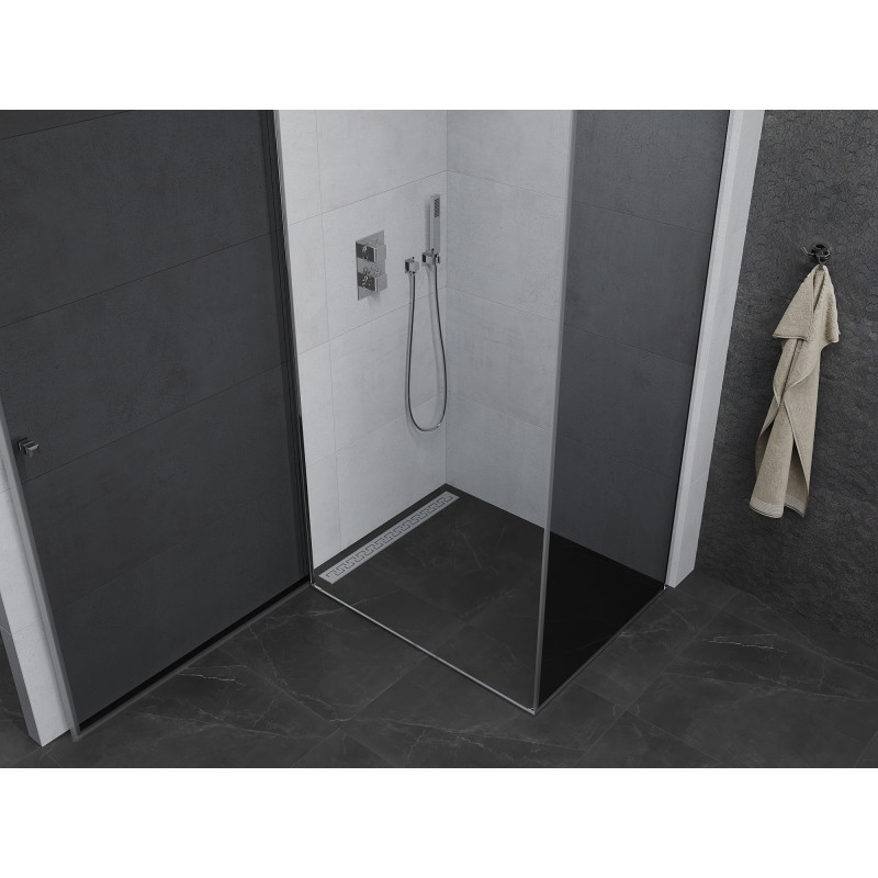 Mexen Pretoria плъзгаща се душ кабина 100 x 90 см, графит, хром - 852-100-090-01-40